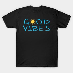 Good Vibes Positive Feelings With Happy Summer Sun T-Shirt